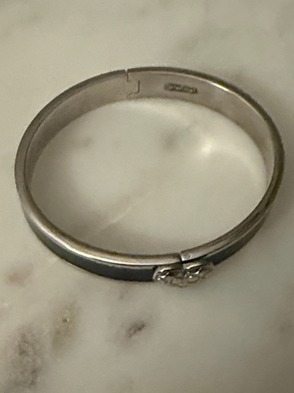 COACH Silver Hinged Bangle Bracelet with HEART CLASP! ❤️